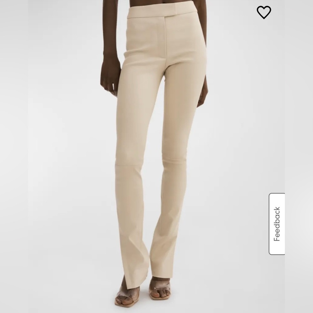 Lamarque Stretch Leather Pants - Bone color/Size 2 never worn/NWT!!!